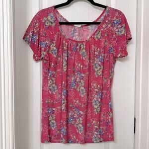 Cleek pink floral top size L